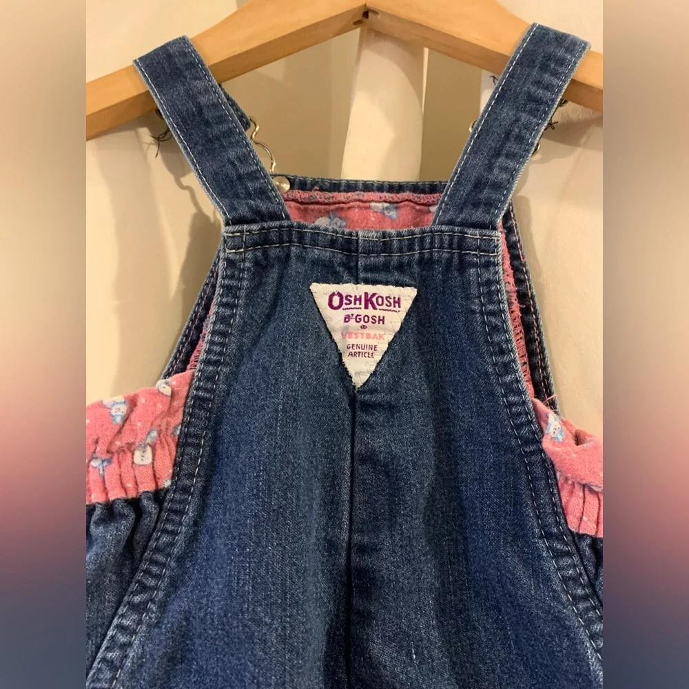 Oshkosh Snowman Baby Overalls Vintage Size 3-6 Months Made In‎ USA